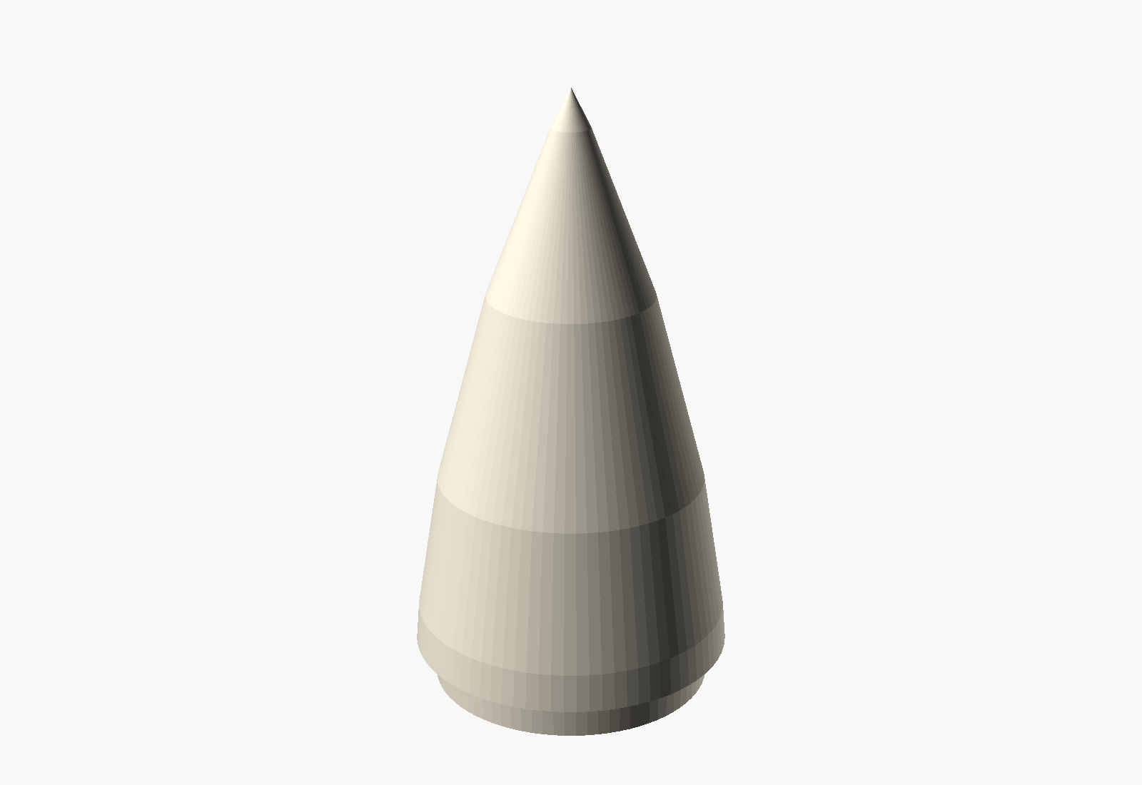 CAD render of a 3D printed RC aircraft nose cone