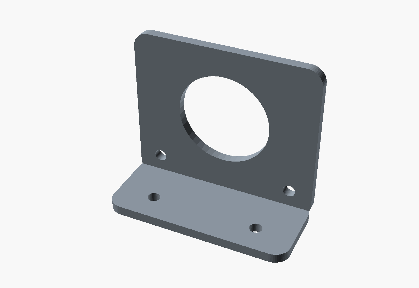 CAD render of a 3D printed trailer light mounting bracket